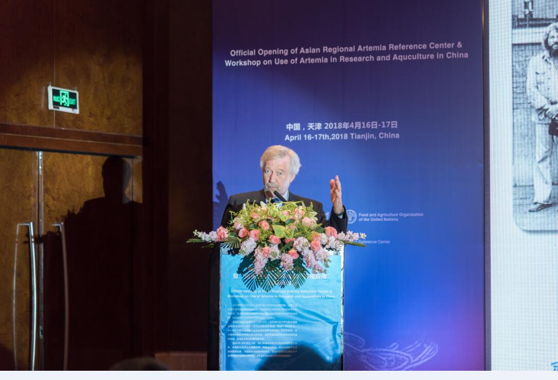 比利时根特大学名誉教授Patrick Sorgeloos做报告